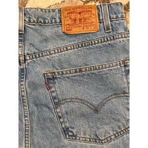 Vintage Levis 505 Reg Fit Straight Leg Men Black Tag Dated 10-98 Size 38/30